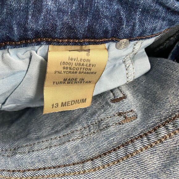 Levis 524 Jeans Womens 13 Blue Super Low Rise Denim Ladies 90s Ranch Boho Hippie - Picture 7 of 11